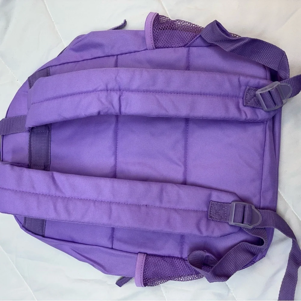 NWT Purple Backpack with Mesh Pockets Holds 15” laptop